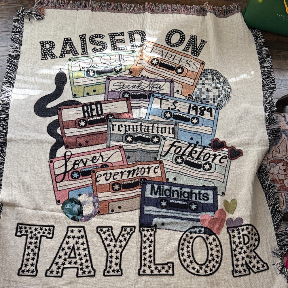 Raised on Taylor Cassettes Eras Blanket